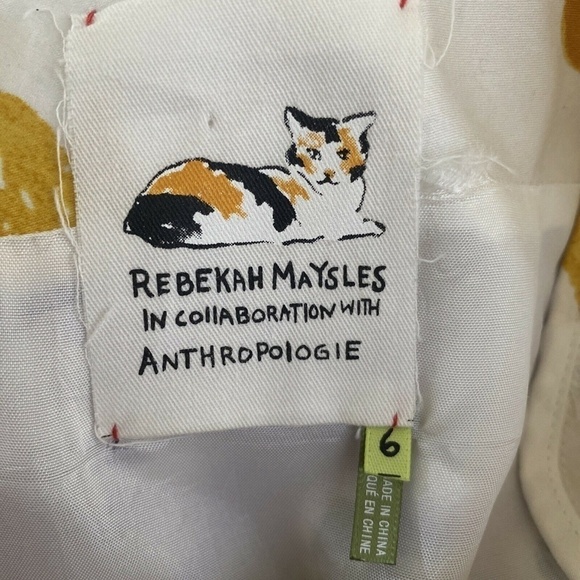 Anthropologie Artist Rebekah Maysles Floral Dress - Picture 6 of 6